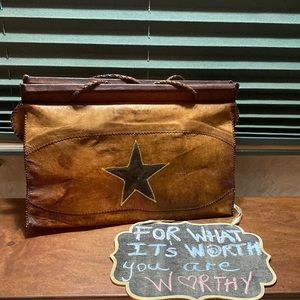 93-You Are a Super ⭐️ Vintage Handcrafted Leather Lonestar